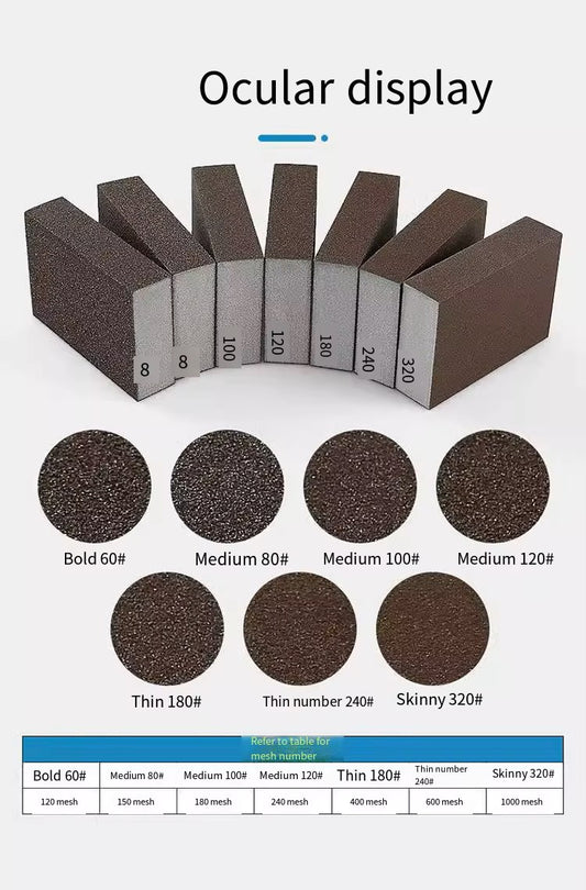 "220 Angle Super Fine Sanding Sponge, Washable &amp; Reusable Sanding Blocks, Wet &amp; Dry Sanding Sponge, Sponge Sandpaper for Metal.